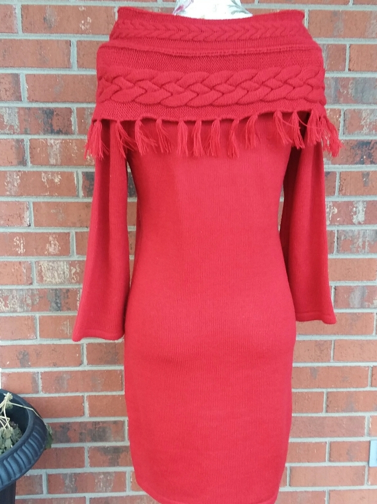 Red Liz Claiborne knit dress